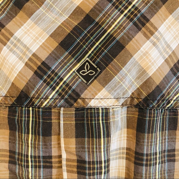 Prana flannel Button down mens large shirt - Picture 5 of 6